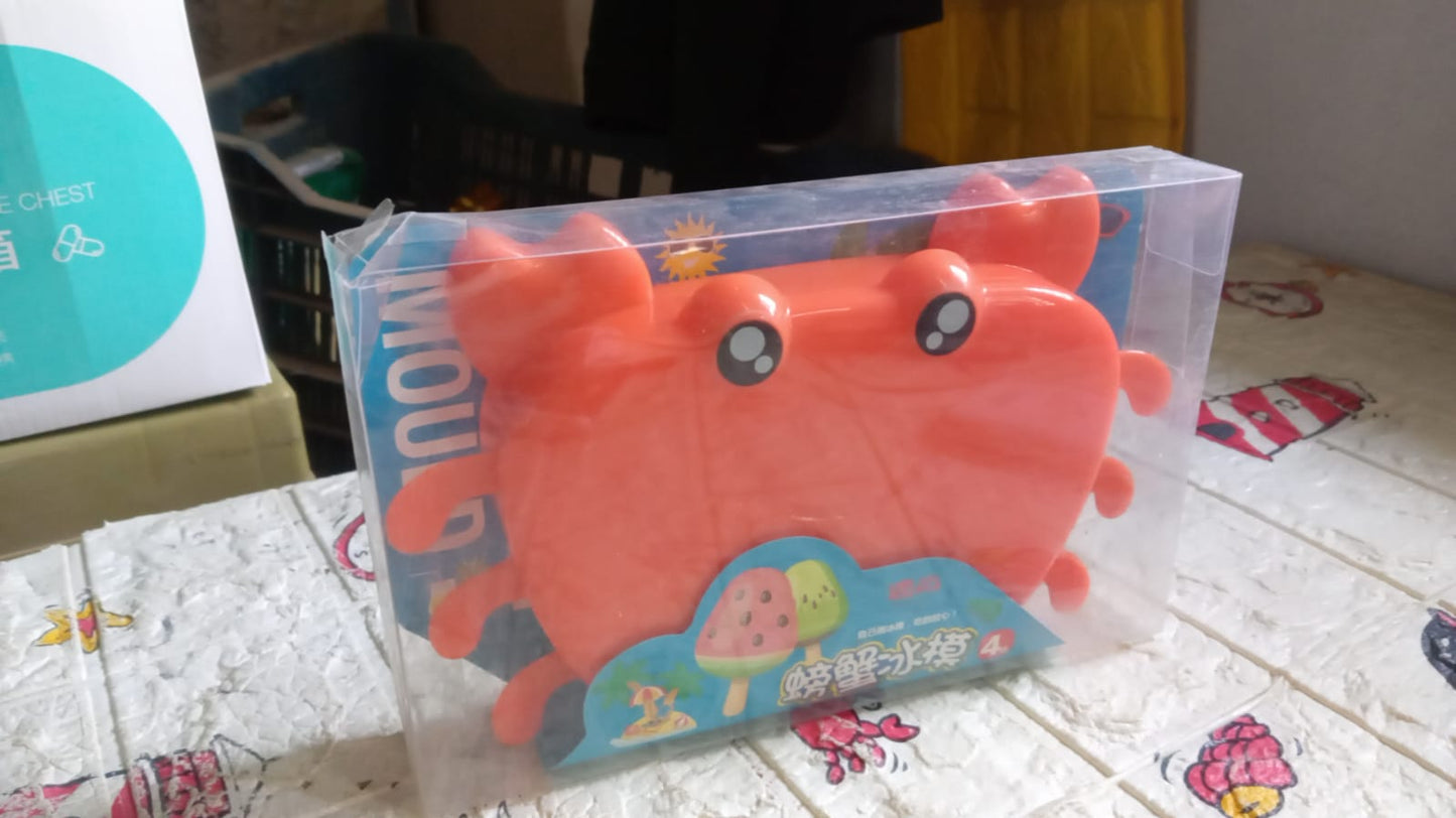 Creative Crab Shape Ice Mold Tray Silicone Ice Cube Maker Fun Cartoon Ice Tray (1 Pc)