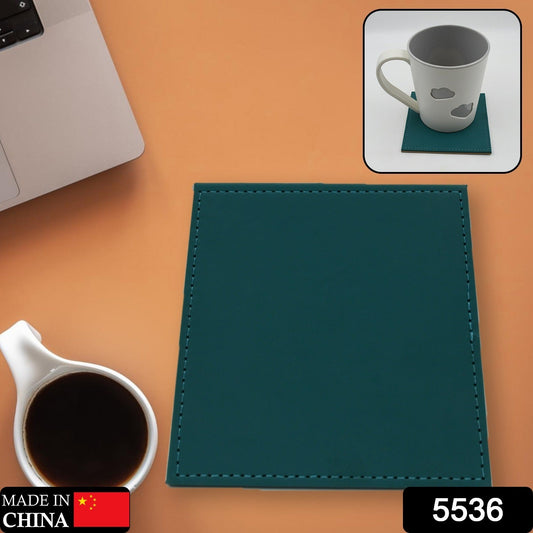 Premium Square Leather Coaster Heat Resistant Table Mat for Cups (1 Pc)