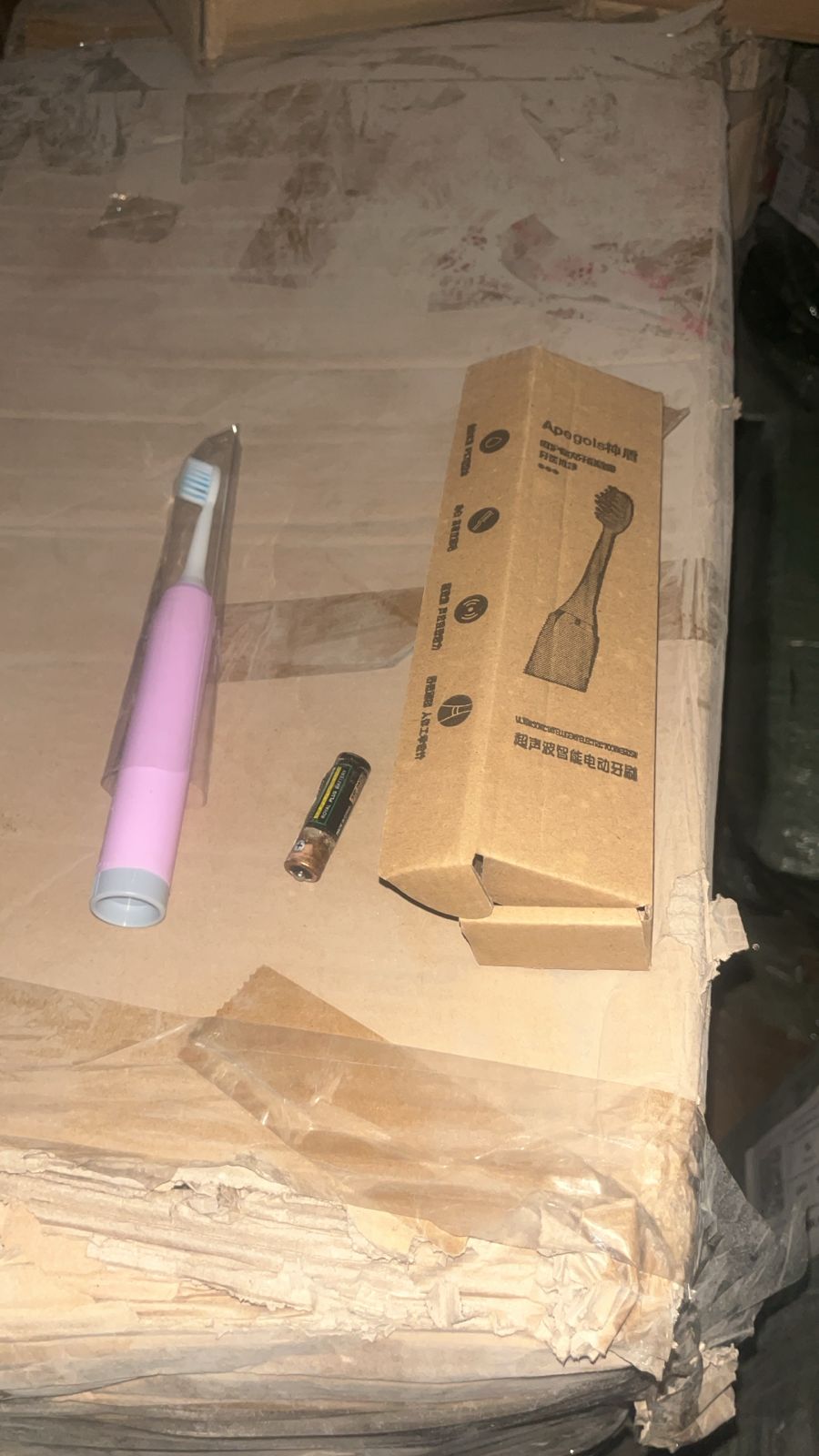 Electric Toothbrush With 4 Extra Head (1 Pc, Battery Included, Mix Color)