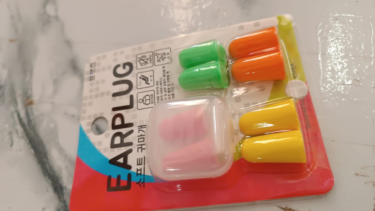 Soft Foam Earplugs 4 Pair for Noise Reduction, Comfortable Fit for Sleeping