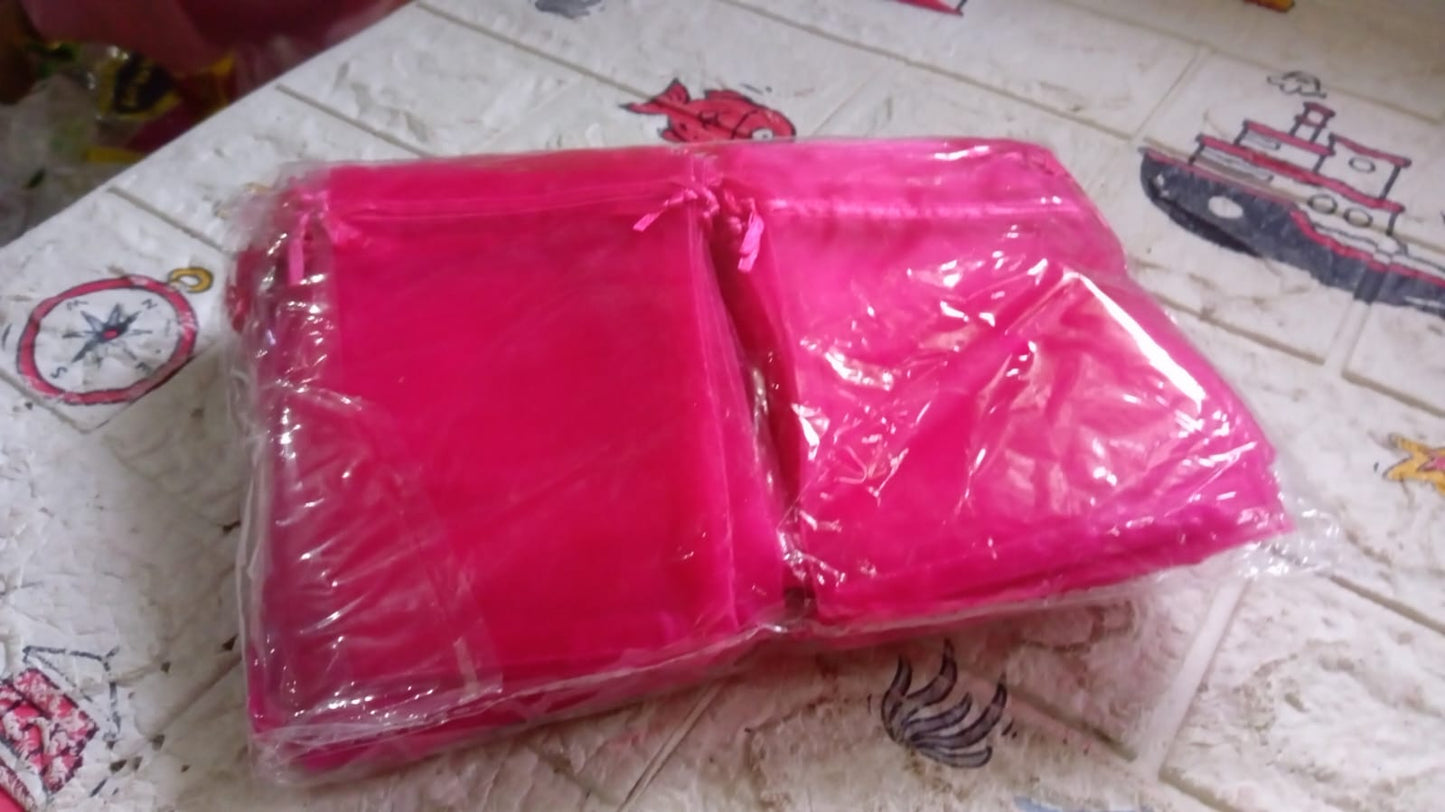 Organza Gift Bags Small Mesh Bags Drawstring Gift Bags Festival Gift Bags (100 Pcs Set)