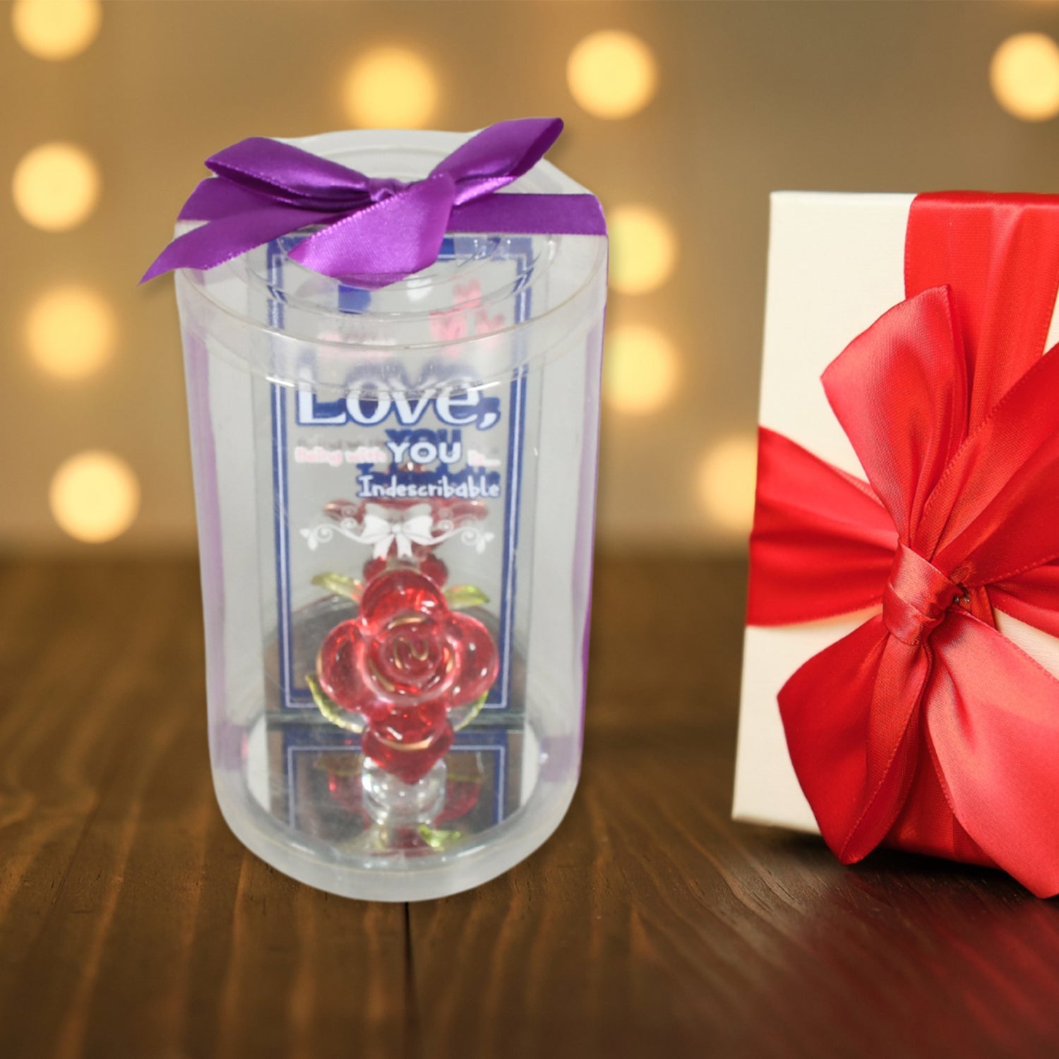 Lovely Rose Showpiece – Romantic Gift Set for All Occasions (1 Pc)