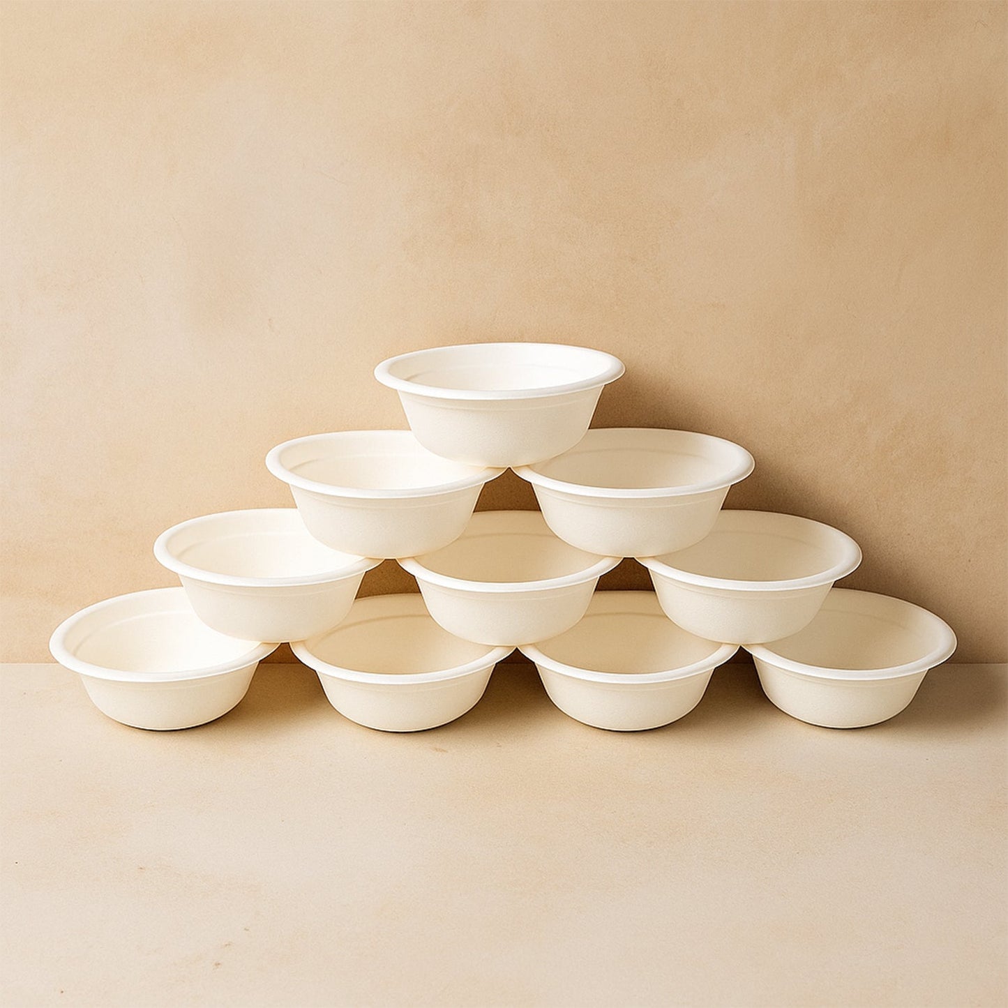 Vegnar 240 ml Compostable Bagasse Bowl (10 Pc)