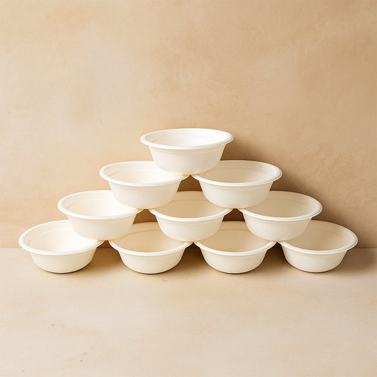 Vegnar 240 ml Compostable Bagasse Bowl (10 Pc)