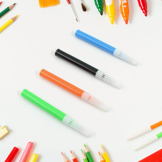 4-Piece Waterproof Marker Pen Art Set for DIY Crafts, Kids & Artists