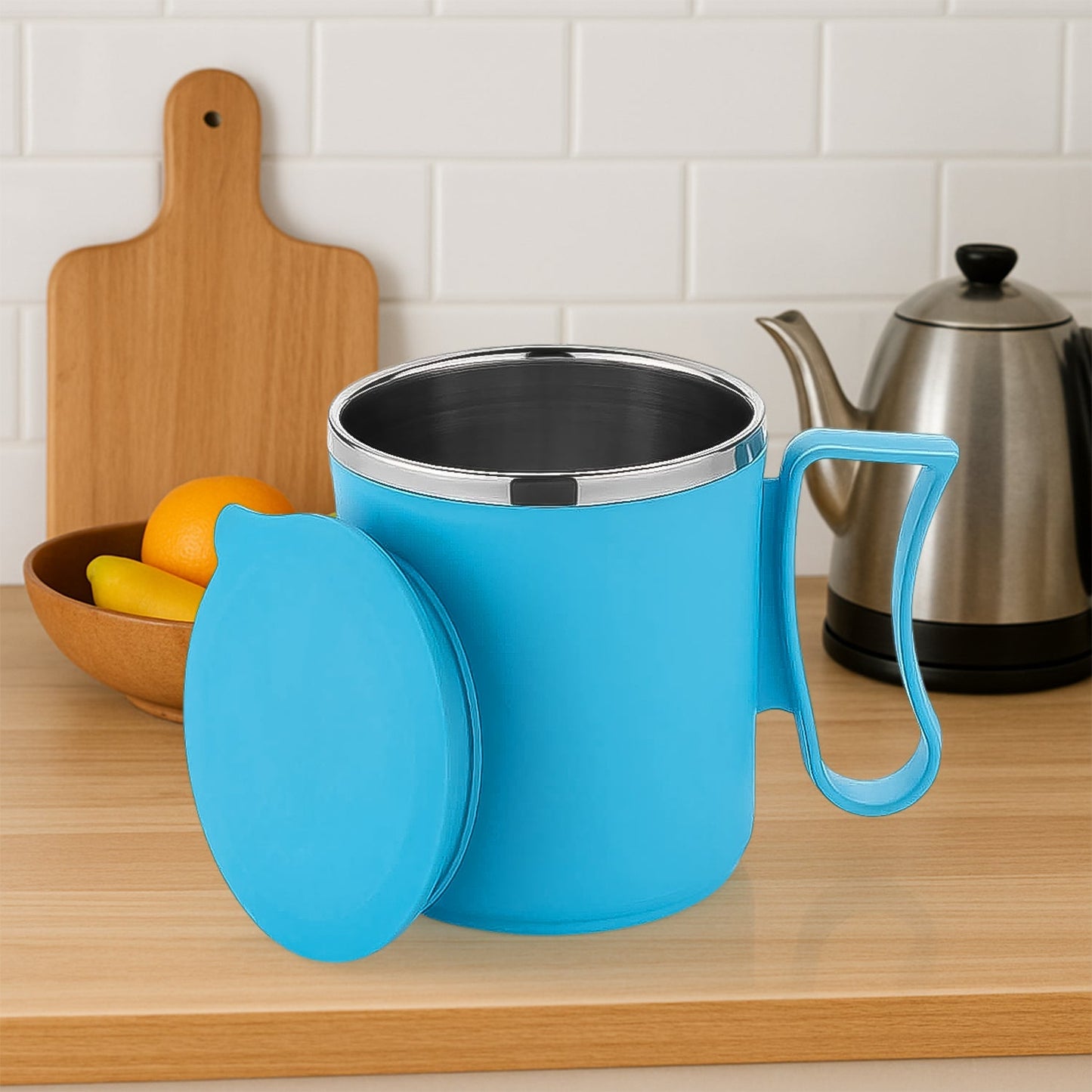 350ml Stainless Steel Mug: Insulated, Leakproof Lid, Hot/Cold Drinks (Mix Color)