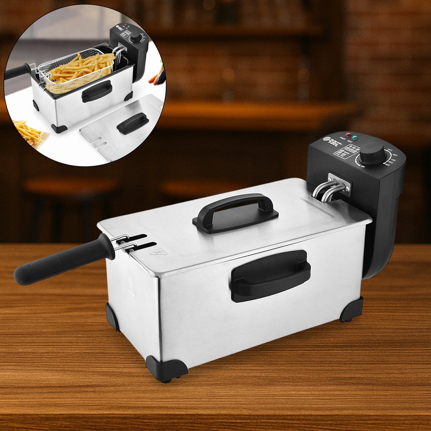 Orbit Heavy Duty 2000W Deep Fryer with 3 Litre Oil Capacity