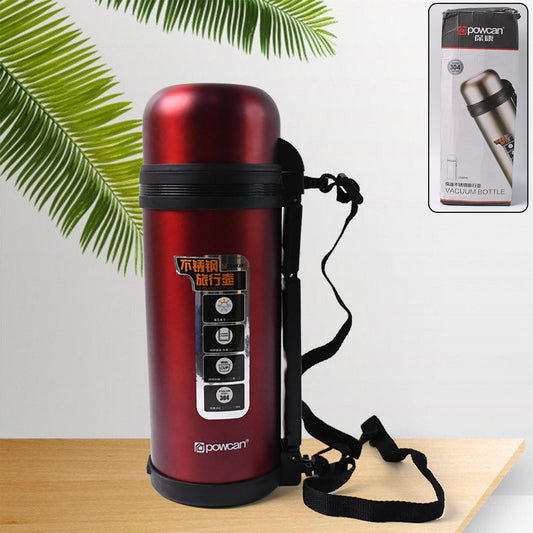 Stainless Steel Water Vacuum Insulated Bottle With Straw (1500ML, Mix Color)