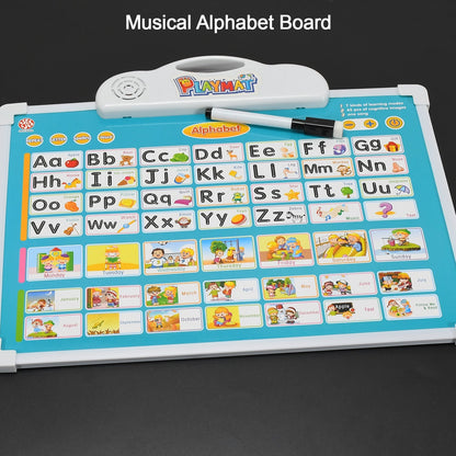 Kids learning pad with shopellss, music, and drawing features