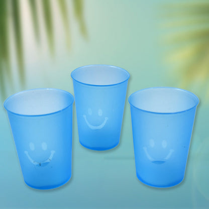 Reusable Plastic Drinking Tumblers - 4-Piece Transparent Water Cup Set