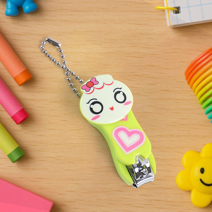 Cute Cartoon Nail Clipper with Keychain Portable Nail Cutter (1 Pc)