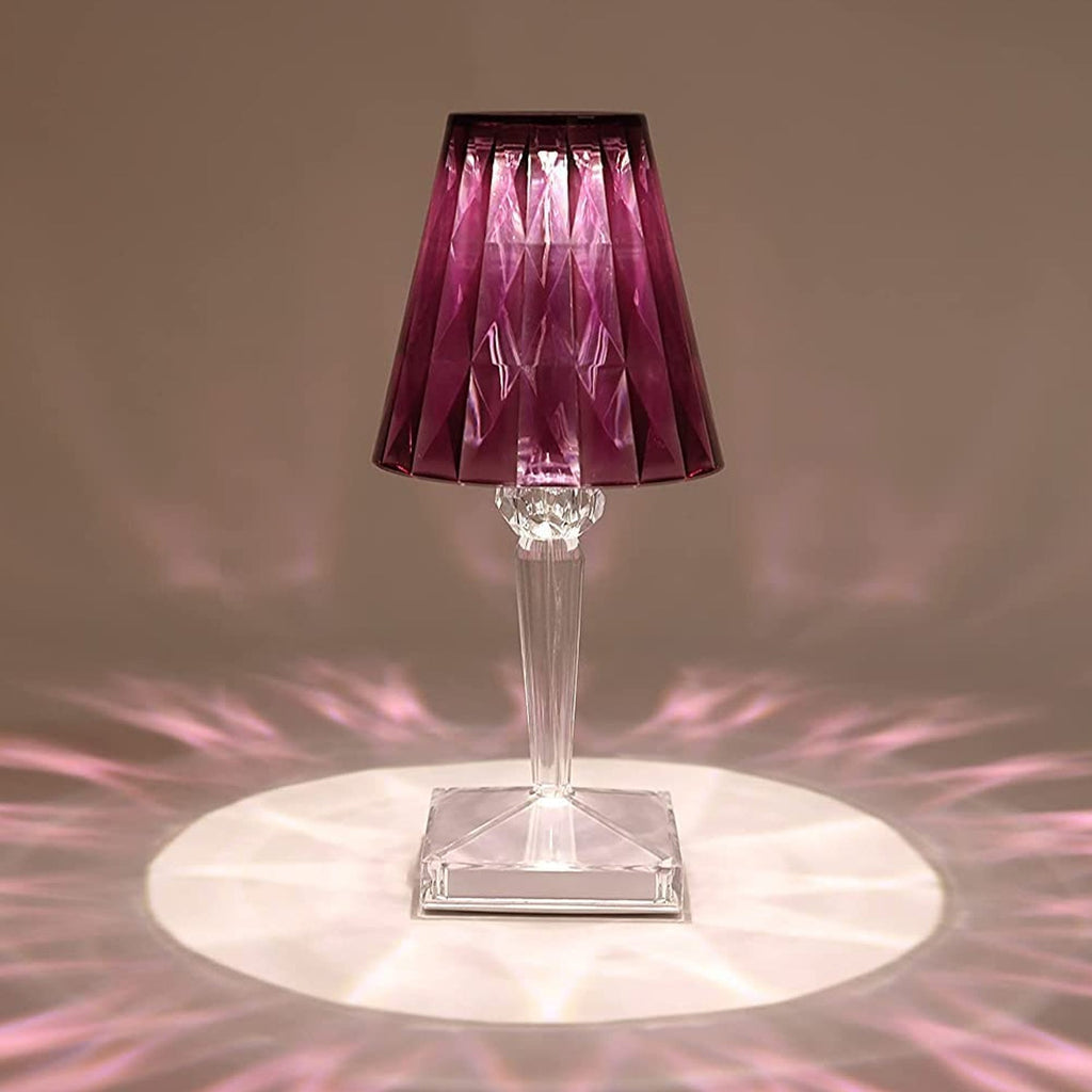 Crystal Diamond LED Table Lamp with 16 Colors – Bedroom Decor