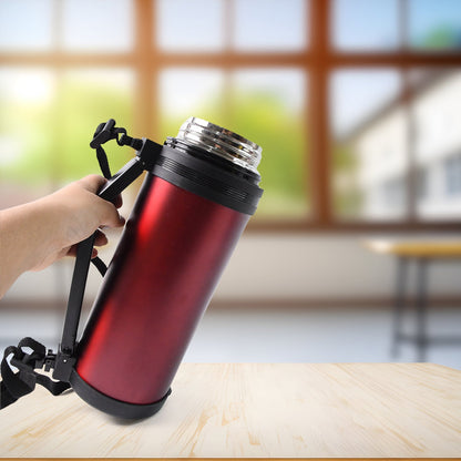 Stainless Steel Water Vacuum Insulated Bottle With Straw (1500ML, Mix Color)