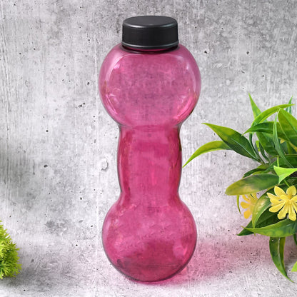 Plastic Dumbbell Shaped Water Bottle 550 ML for Fitness and Daily Hydration