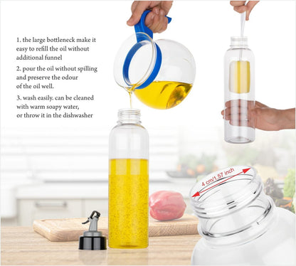 1-liter transparent plastic bottle for oil, easy to use anshopells.