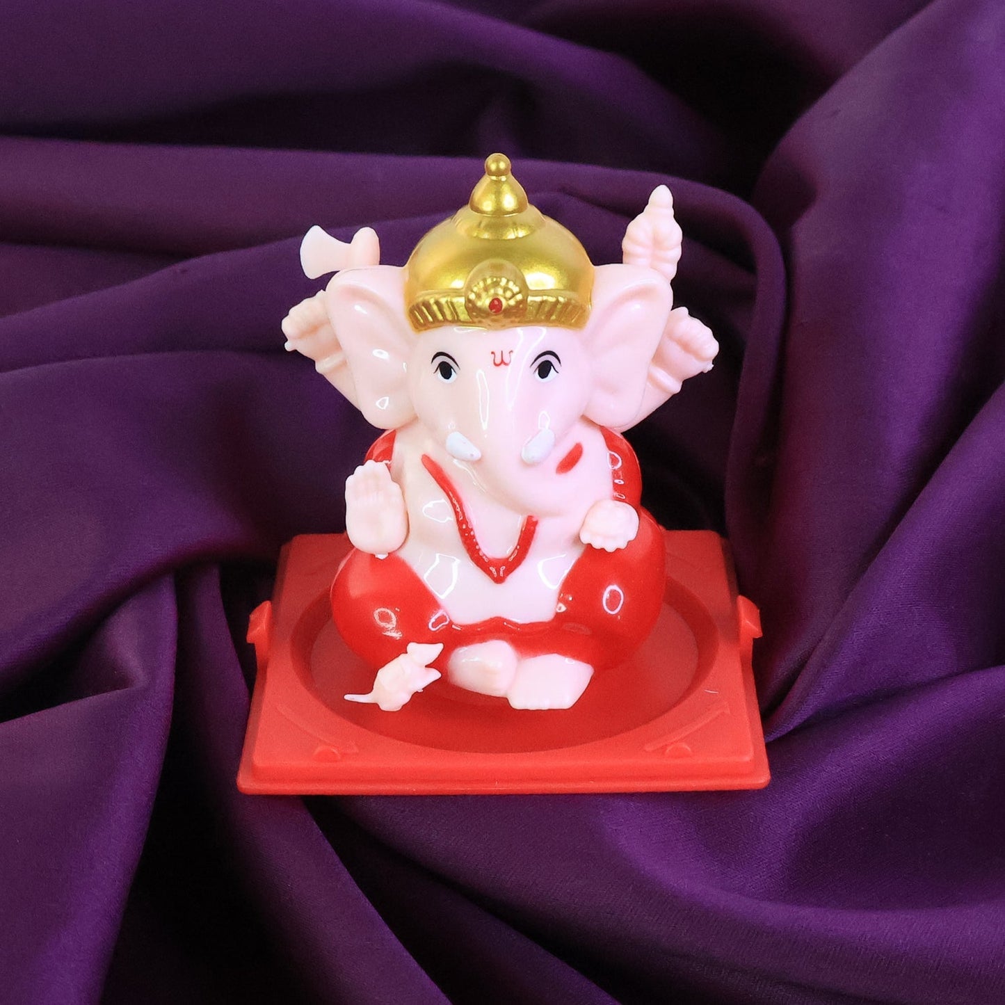 Small Hand-Moving Ganesha Idol with Rotating Hands (1 Pc)