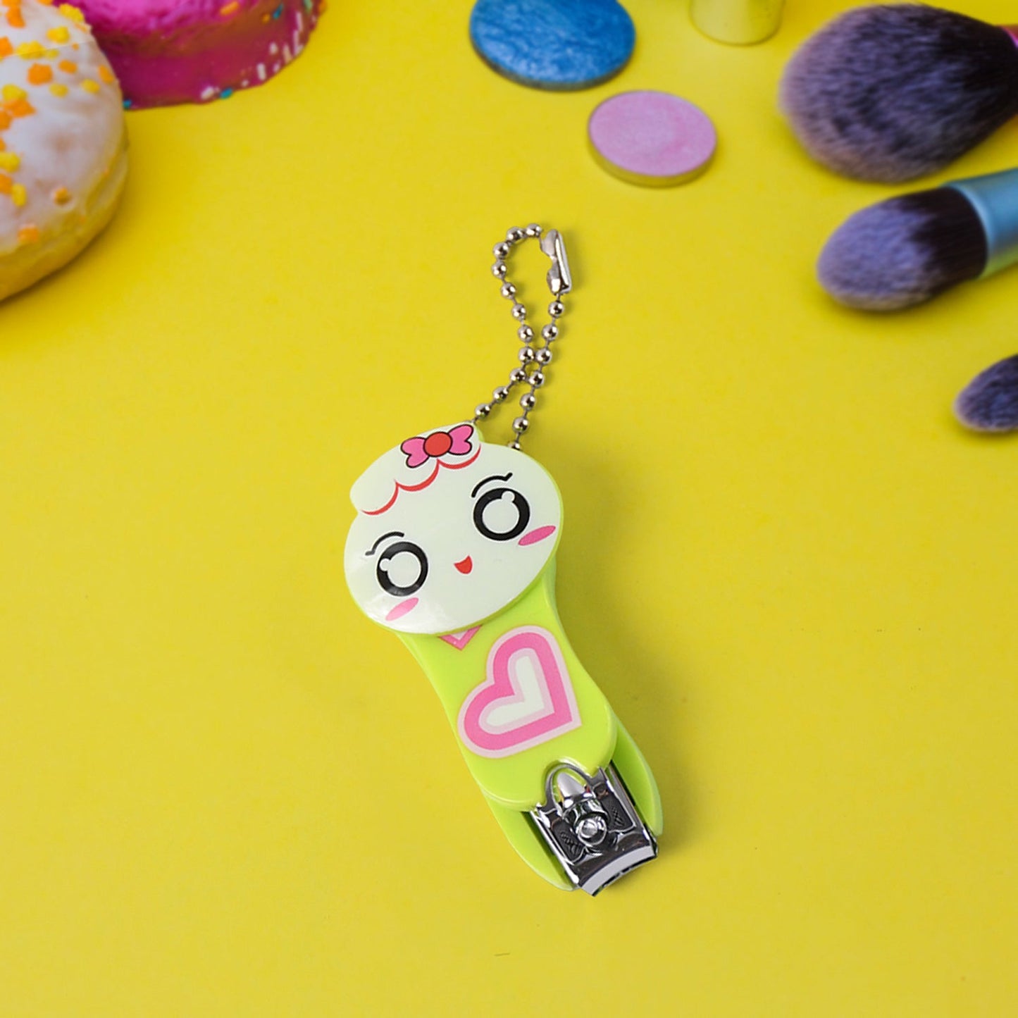 Cute Cartoon Nail Clipper with Keychain Portable Nail Cutter (1 Pc)