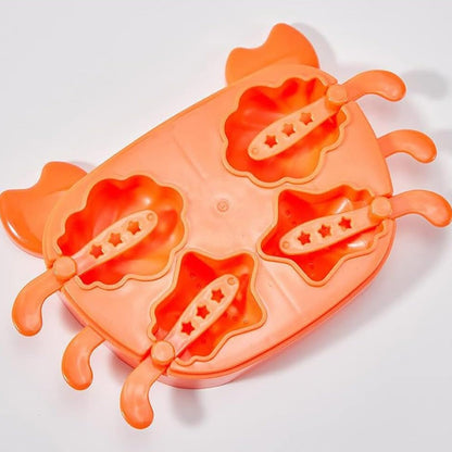 Creative Crab Shape Ice Mold Tray Silicone Ice Cube Maker Fun Cartoon Ice Tray (1 Pc)