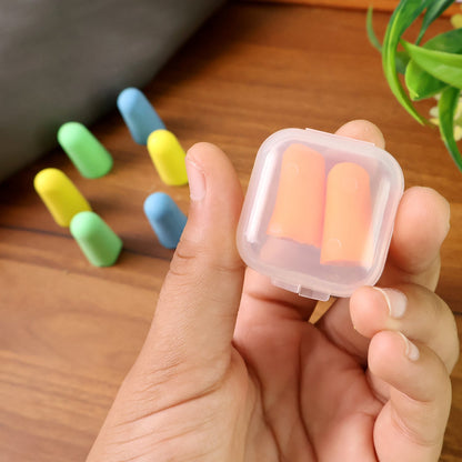 Soft Foam Earplugs 4 Pair for Noise Reduction, Comfortable Fit for Sleeping