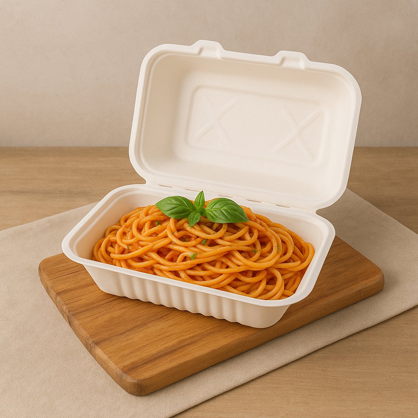 Vegnar 5 Compartment Compostable Bagasse Meal Tray 10 Pcs Set