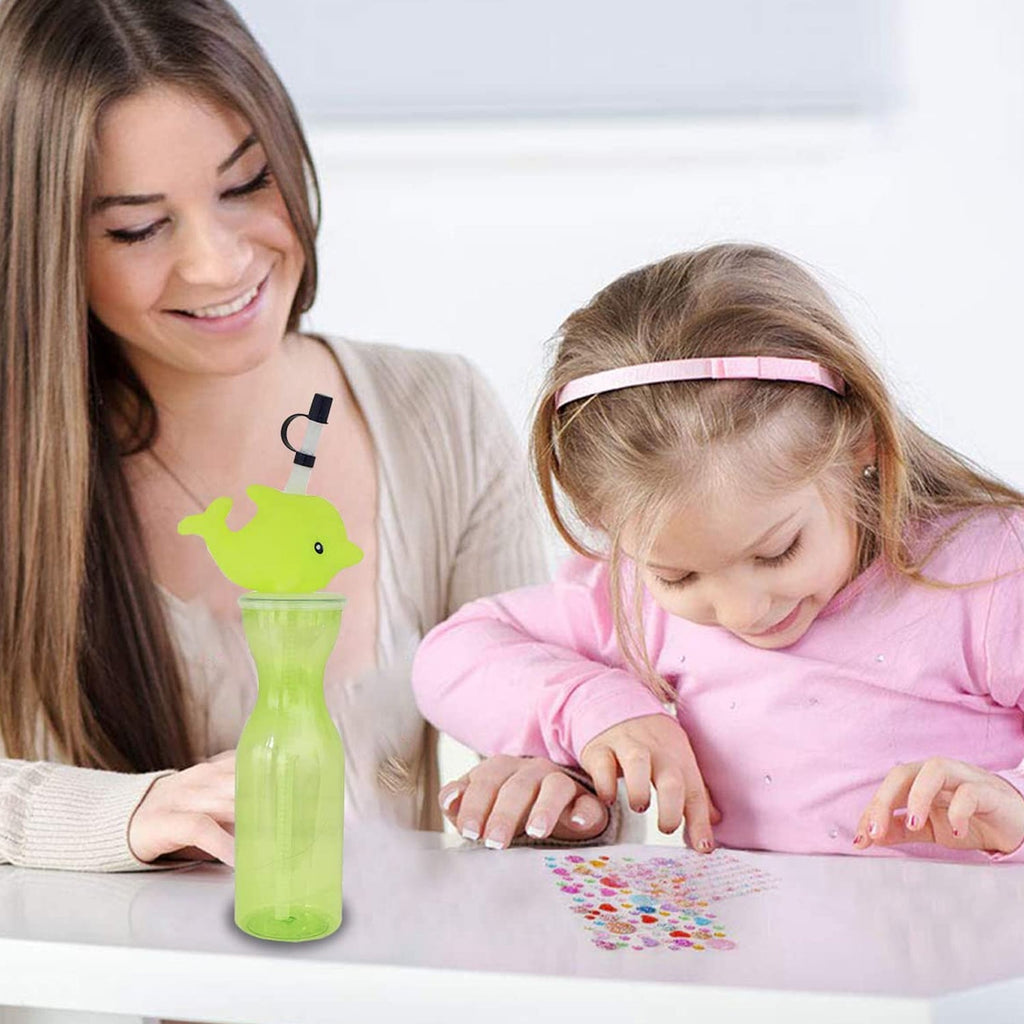 Party Props Birthday Return Gifts For Kids |Animal Shape Straw Sipper Bottle For Kids