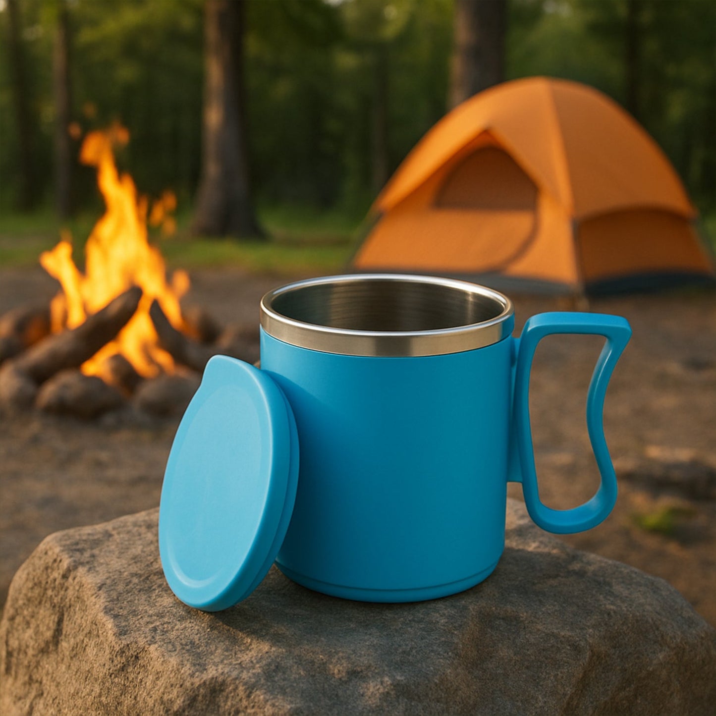 350ml Stainless Steel Mug: Insulated, Leakproof Lid, Hot/Cold Drinks (Mix Color)