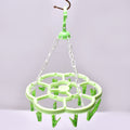 Plastic hanger with 15 clips