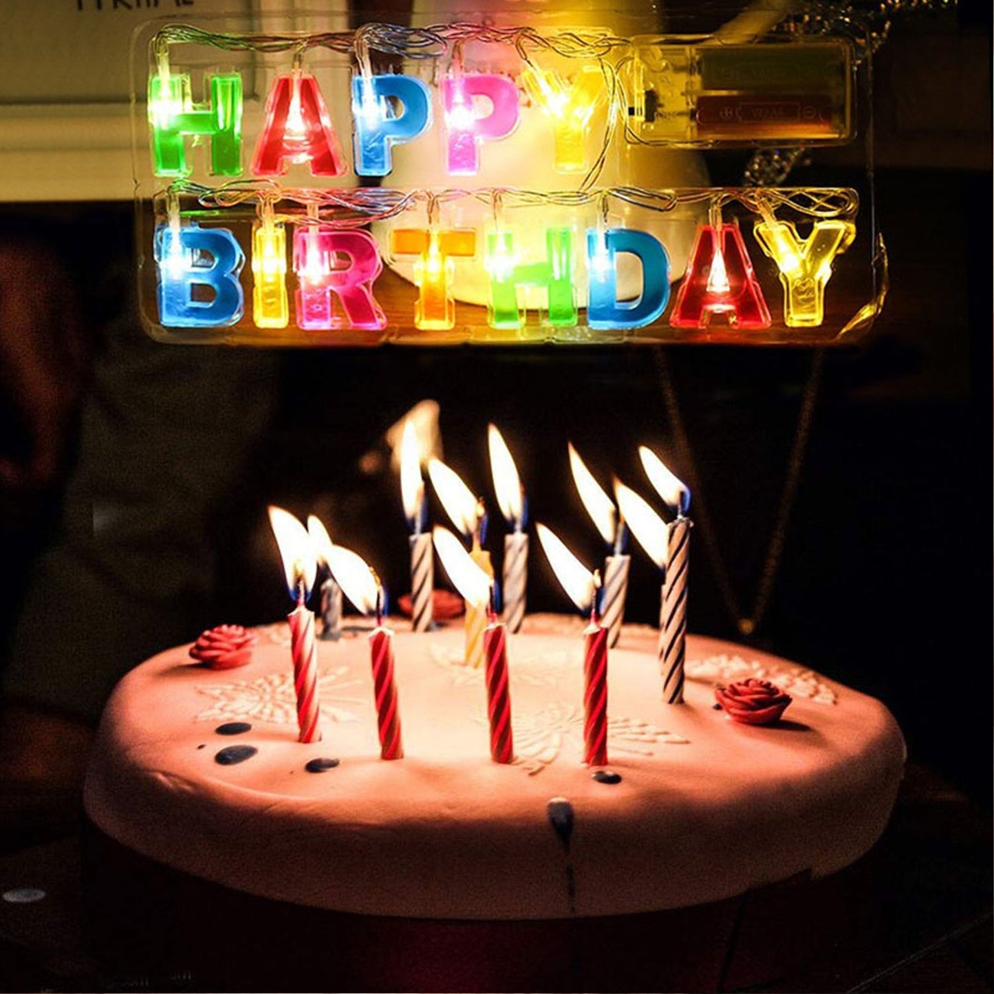 Decoratives 13 LED Letter Battery Operated String Lights