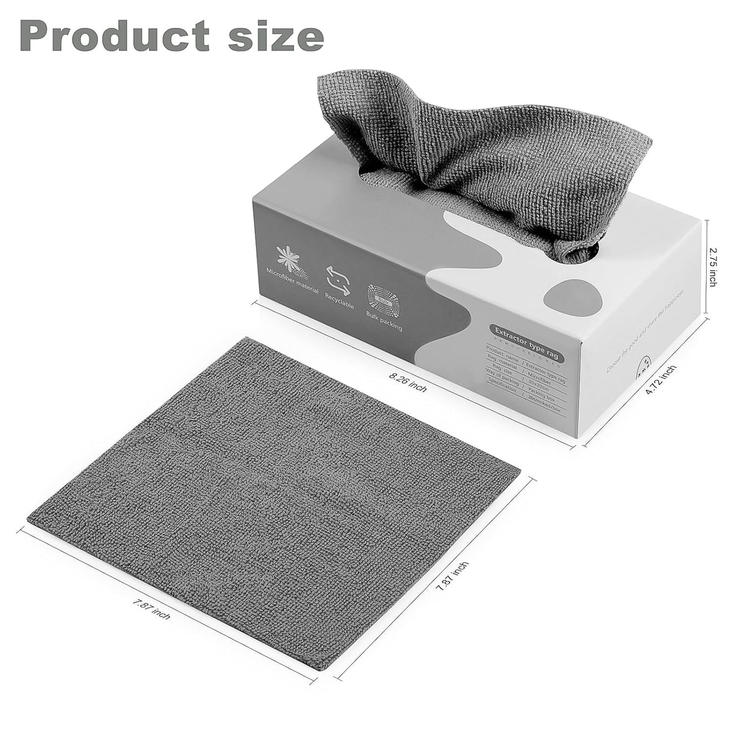 Thickened Magic Wipe Home Kitchen Car Multi-Functional Cleaning Rag (20 Pc)