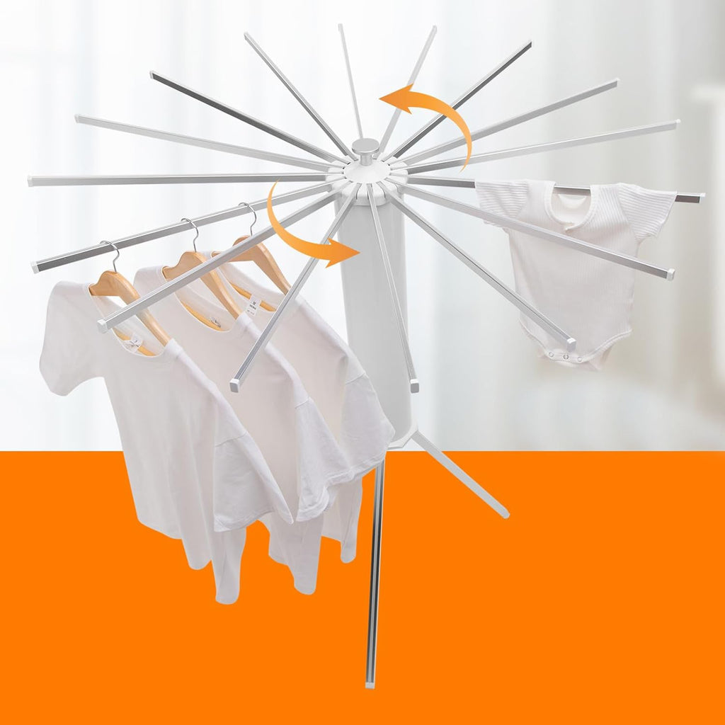 Foldable Rotary Clothes Drying Rack Stand (1 Pc)