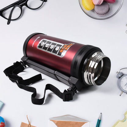 Stainless Steel Water Vacuum Insulated Bottle With Straw (1500ML, Mix Color)