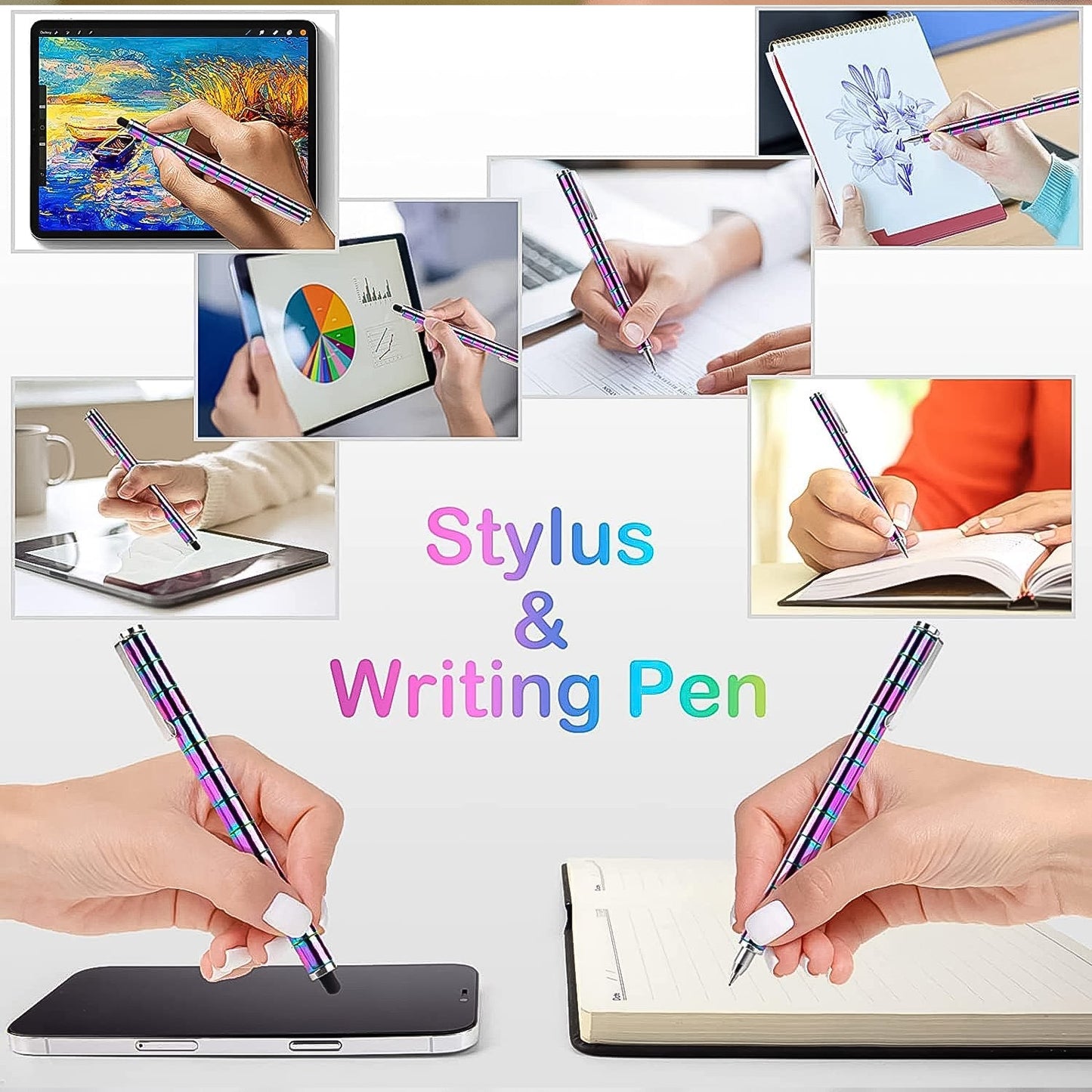 Magnetic Metal Writing Pen with Fidget Spinner Function - 1 Pc