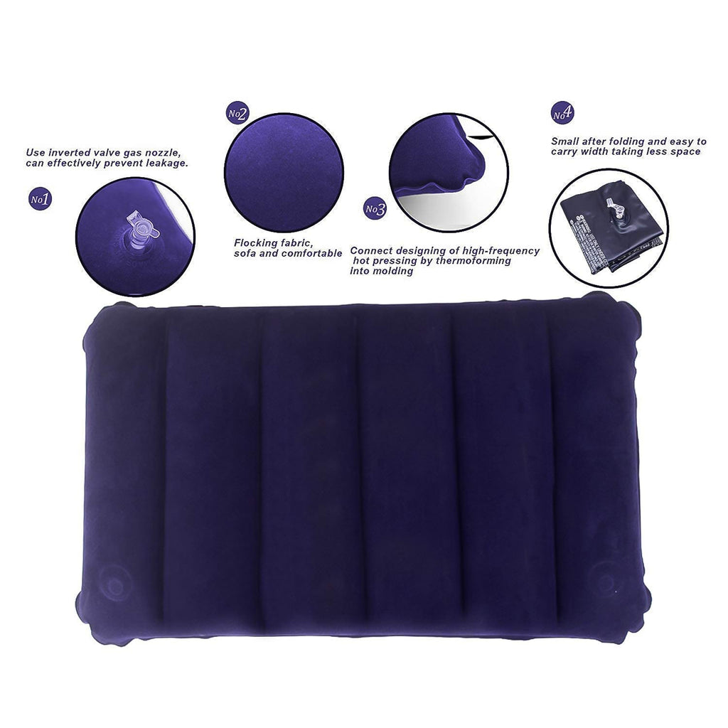 Velvet Air Inflatable Travel Pillow Blue - packaging shot