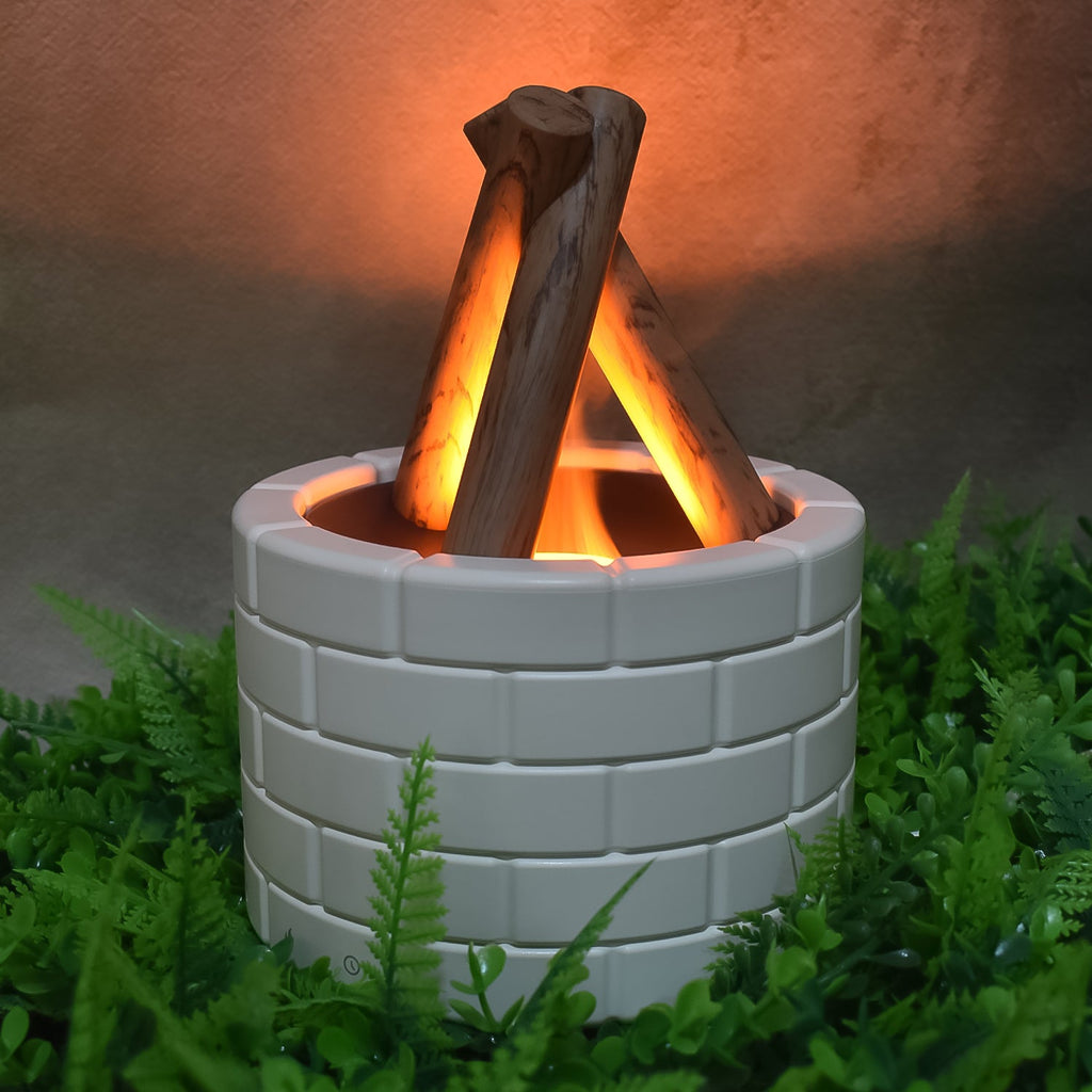 Bonfire Shaped Diffuser Essential Oil Diffuser Multi Function Flame Oil (1 Pc)