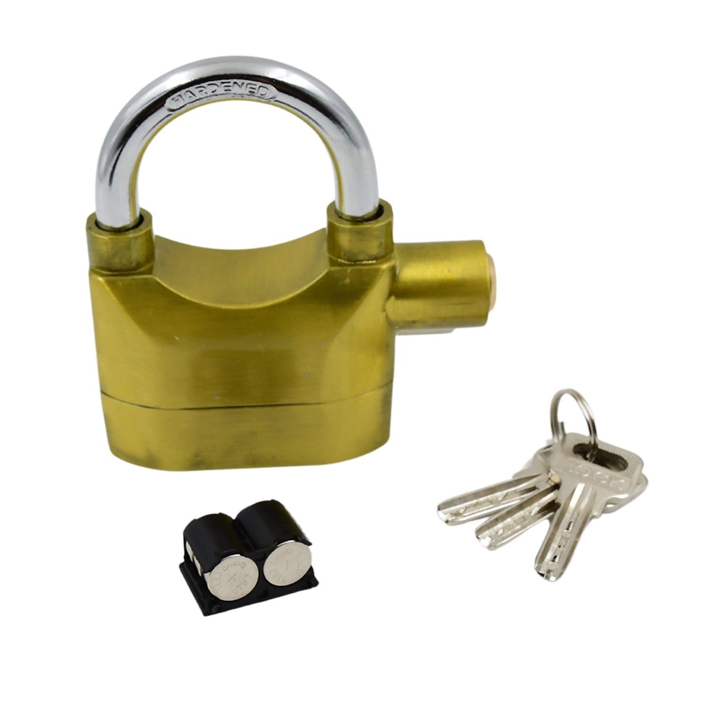 Heavy Duty Security Alarm Padlock with Built In Sound Alert System With 3 keys