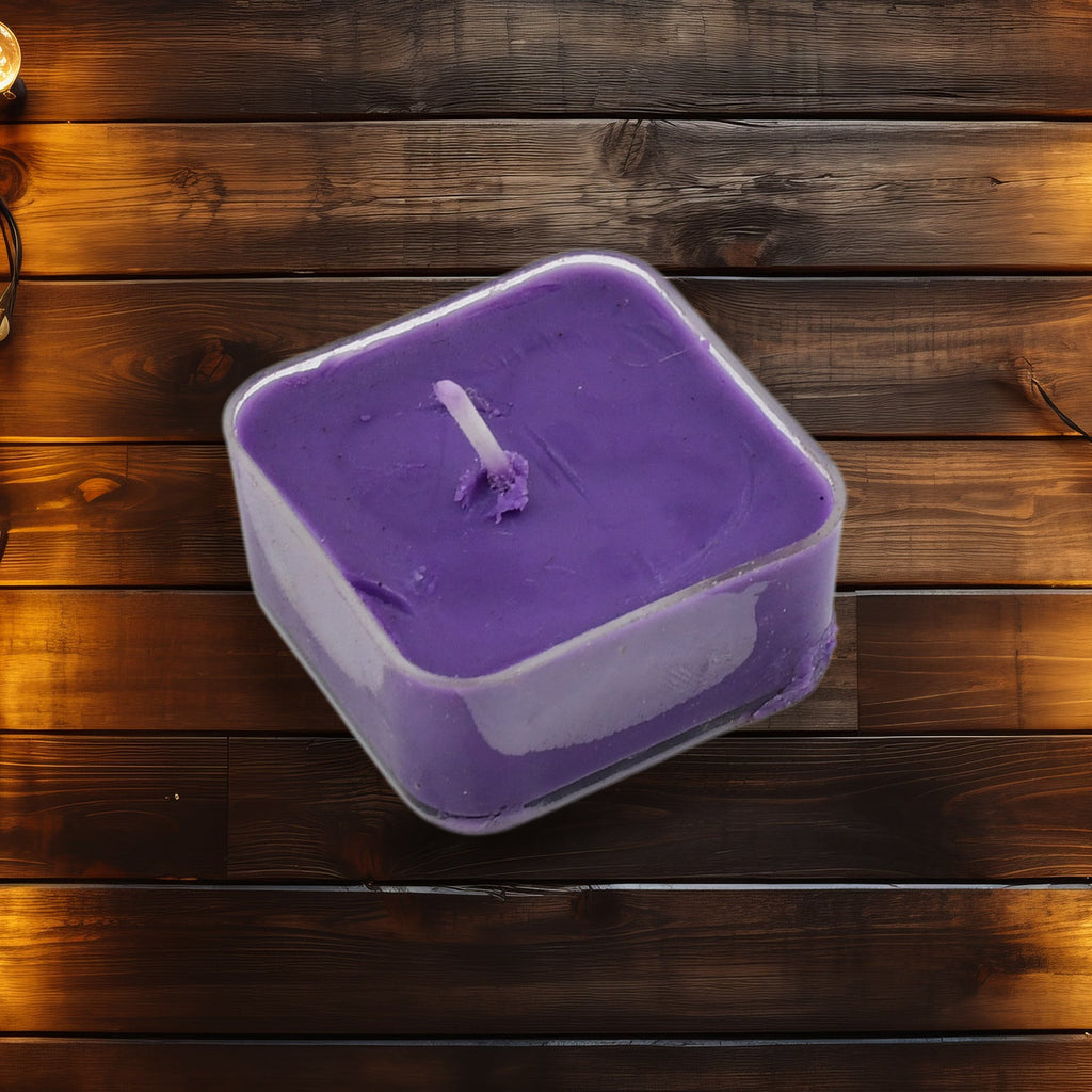 Smokeless Scented Acrylic Lavender Tealight Candles | Scented Acrylic Tealight Candle Set of 1 for Home Decoration and Celebrations | Long Burning Time Candle, Diwali (1 Pc / Mix Color)