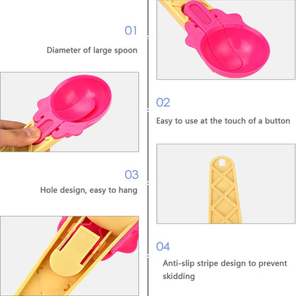 Plastic Premium Ice Cream Scoop Set – 2 Pcs