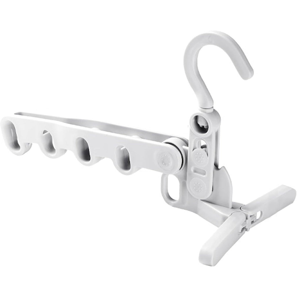 5-Hole Foldable Clothes Hanger – Robust, Space-Saving Travel Rack