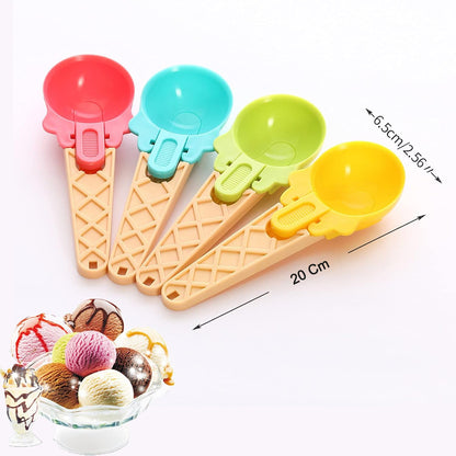 Plastic Premium Ice Cream Scoop Set – 2 Pcs