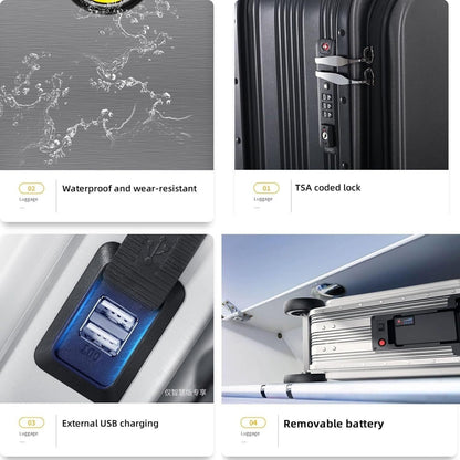Electric Suitcase Smart Scooter – Riding Luggage with Removable Power (1 Pc)