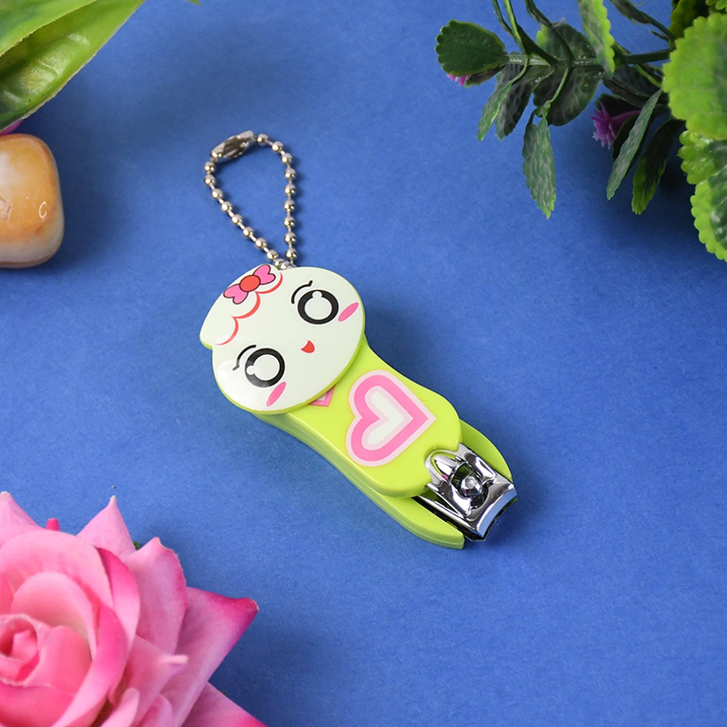 Cute Cartoon Nail Clipper with Keychain Portable Nail Cutter (1 Pc)