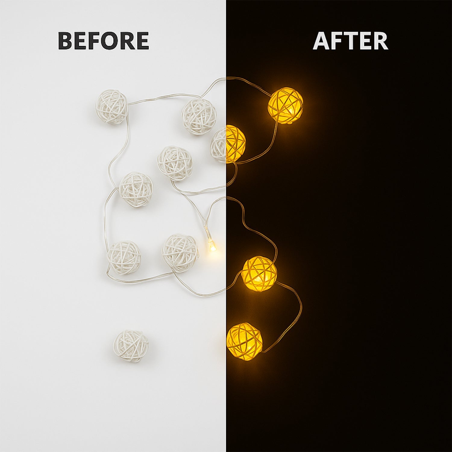 Decorative Rattan Ball Lights