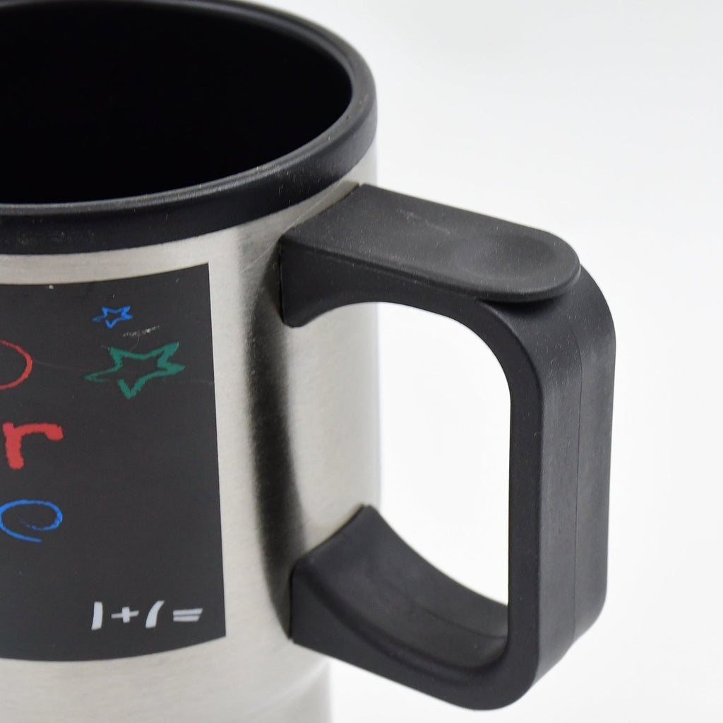 Stainless Steel Insulated Travel Mug - Double-Walled Vacuum Cup Lid & Handle, Tumbler
