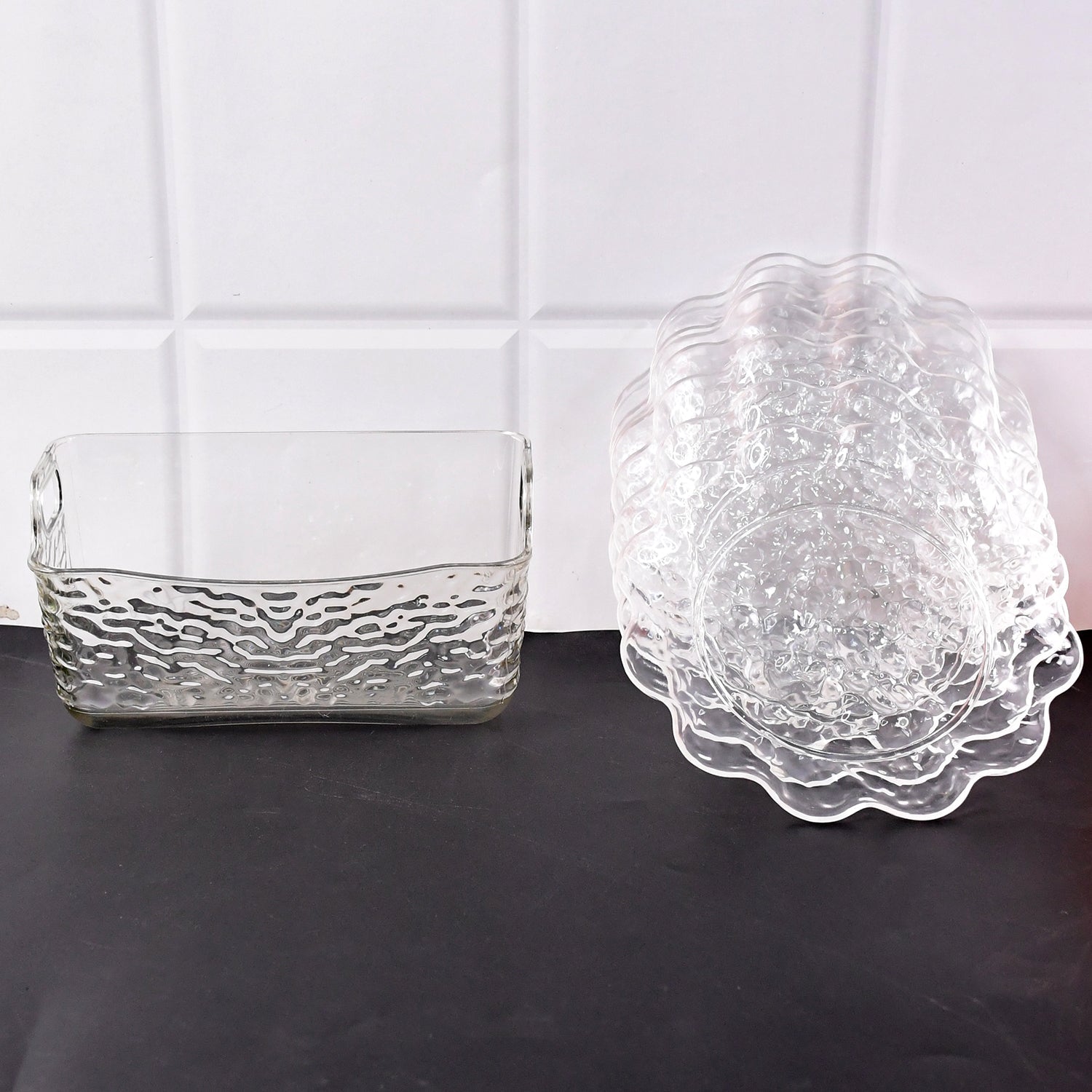 9 in 1 Plastic Bowl With Serving Tray / Plates Set