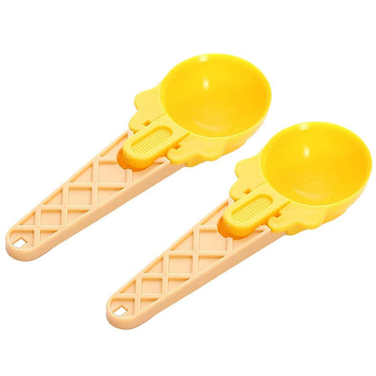 Plastic Premium Ice Cream Scoop Set – 2 Pcs