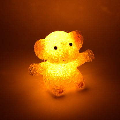Cartoon Shape Crystal LED Night Light Lamp – Glowing Animal Decorative Light (1 Pc)