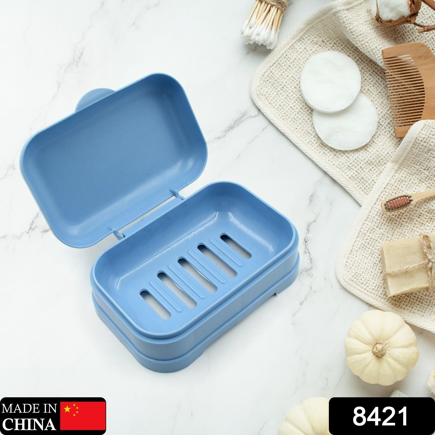 Soap Dish with Drain Soap Holder, Soap Saver Soap Tray  (1 Pc)