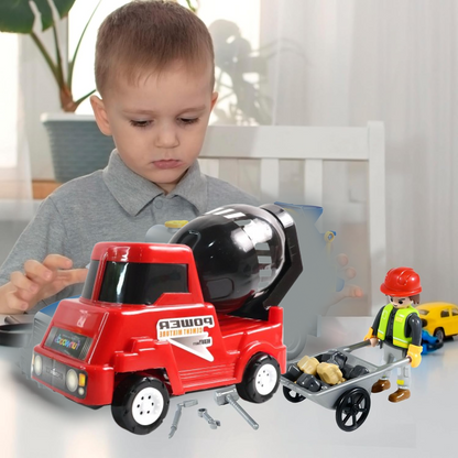 Kids Power Cement Mixer Toy Truck Friction Powered Toy 1 Pc