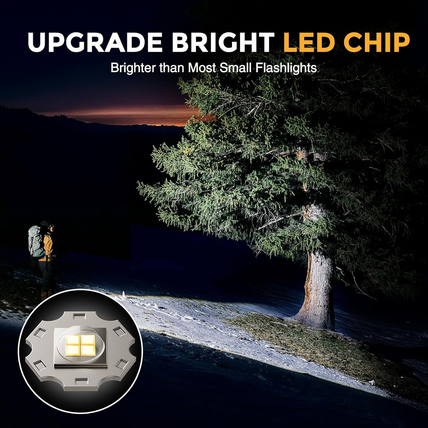 Rechargeable Mini LED Flashlight with Power Bank, 3 Modes (1 Pc, 800mAh)