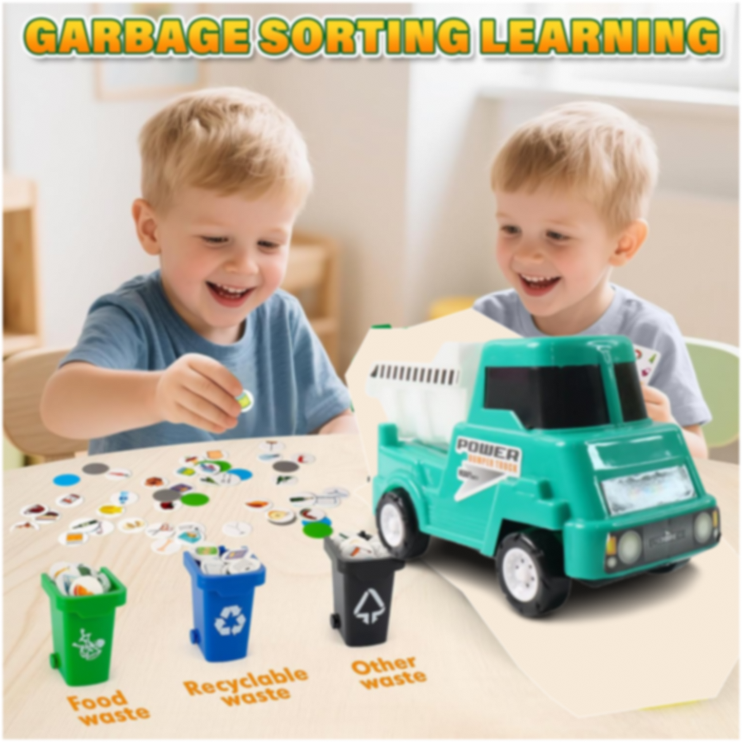 Funwoods Kids Power Dumper Truck Toy Friction Powered Construction Dump Truck Toy 1 Pc